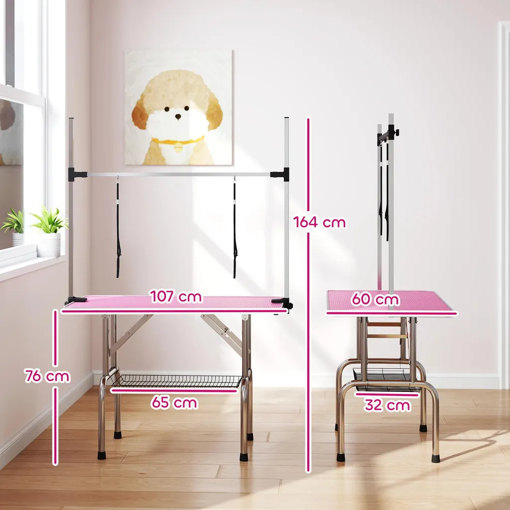 Table de toilettage stable et pliable : fini les glissades de votre chien
