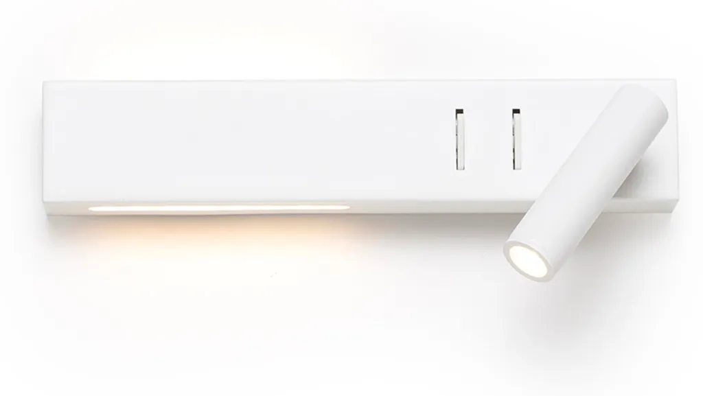 Spot LED RENDL ODEON Blanc R14523 pour Table de Chevet - Design Moderne