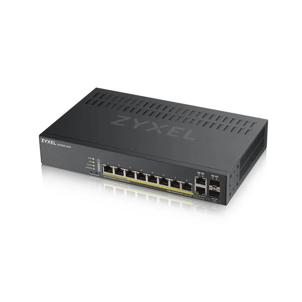 Switch 8 ports PoE+ Zyxel GS1920-8HPV2 simplifiez votre réseau Ethernet