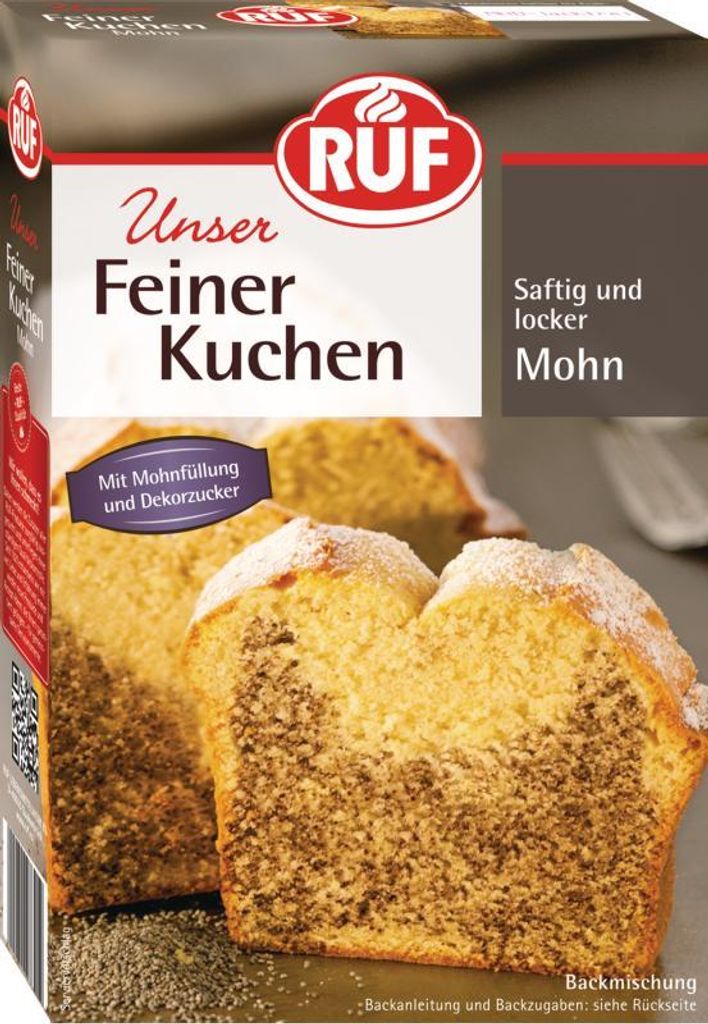 RUF Feiner Kuchen Mohn Backmischung Produktbild 