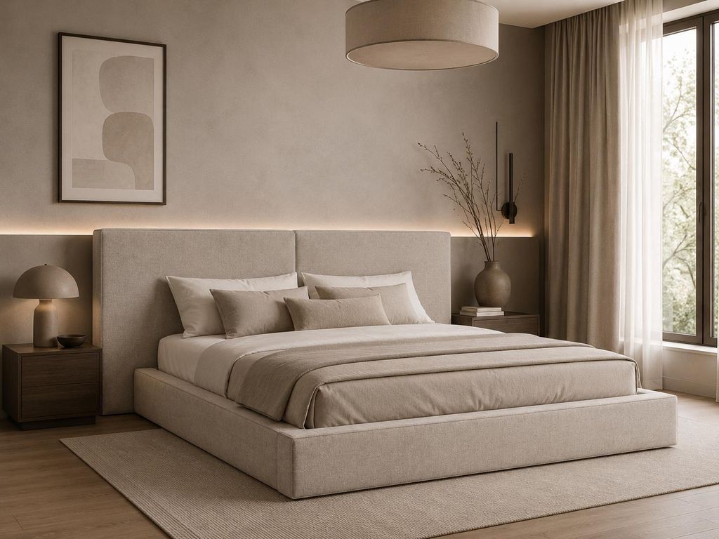 MOEBLO Polsterbett Bett 06 – Doppelbett mit gepolstertem Produktbild 