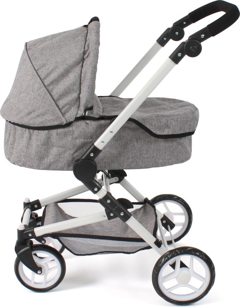 Fides Kombi Puppenwagen grau für Puppen 3in1 - Grau Produktbild 10