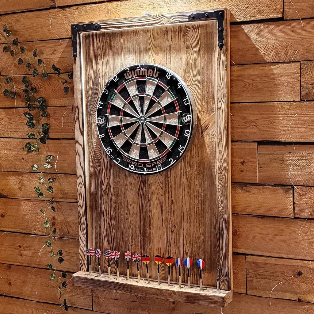 Jeu de fléchettes complet avec cible double face et 12 fléchettes de 18g - 5