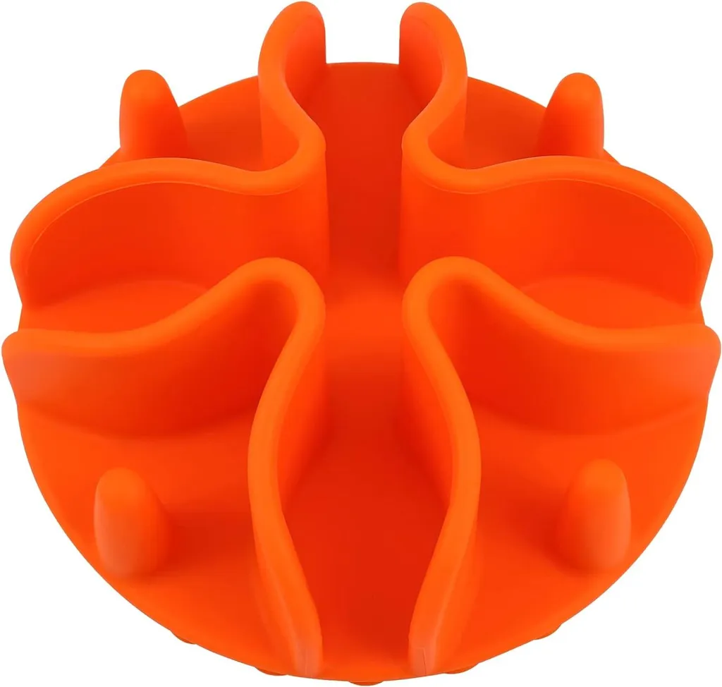Bol anti-glouton pour petit chien - Accessoire repas orange amovible