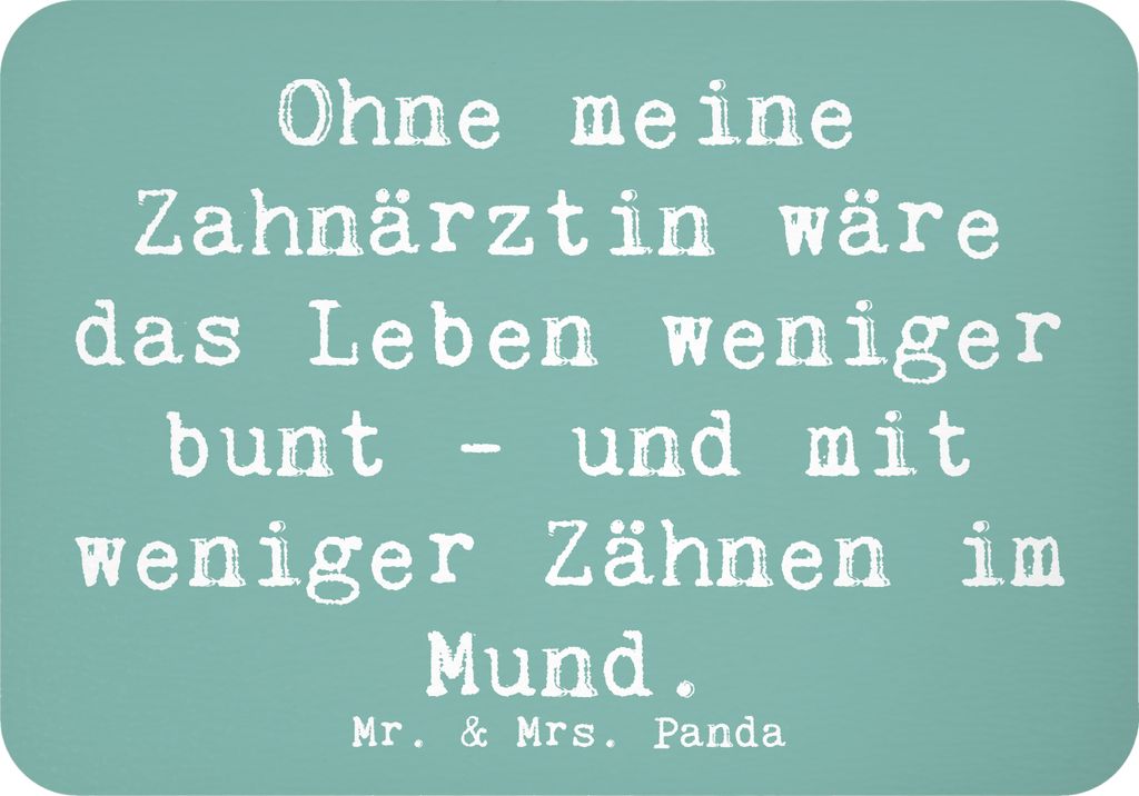 Mr. & Mrs. Panda magnet Spruch Zahnärztin Dank - Meeresbrise - Geschenk, Zahngesundheit, Geschenkidee Berufe, Zahnbehandlung, personalisierte Gesc...