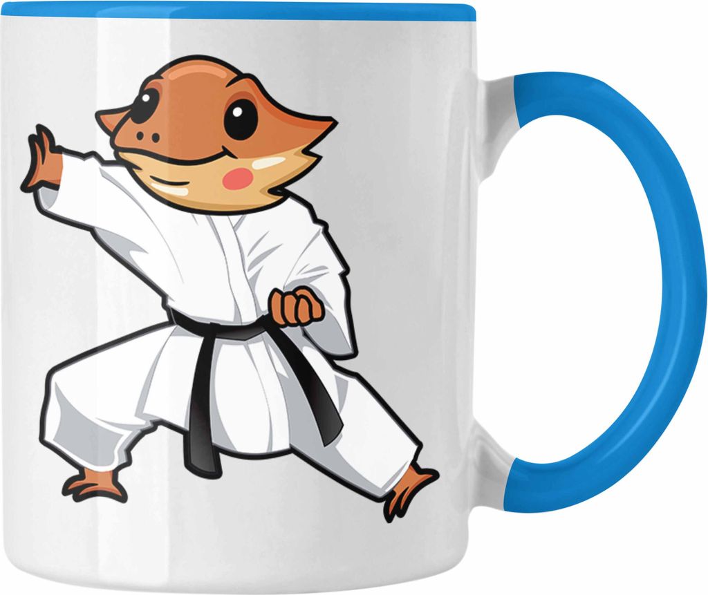Trendation - Karate Bartagam Tasse Grafik Geschenk Lustig (Blau)