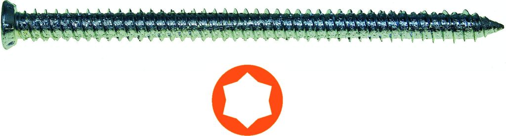 Fensterrahmenschraube SK T11 vz 7,5 x 52 mm / Pck a 100 Stück