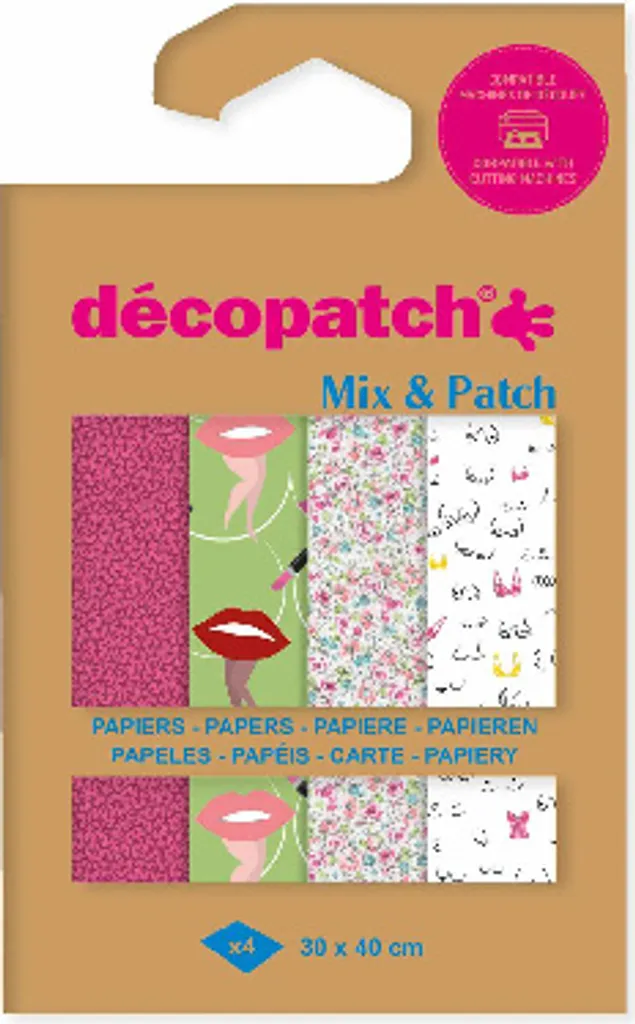Papier Décopatch DP048C Mix & Patch 30x40 cm - Assortiment de 4 Feuilles - 2