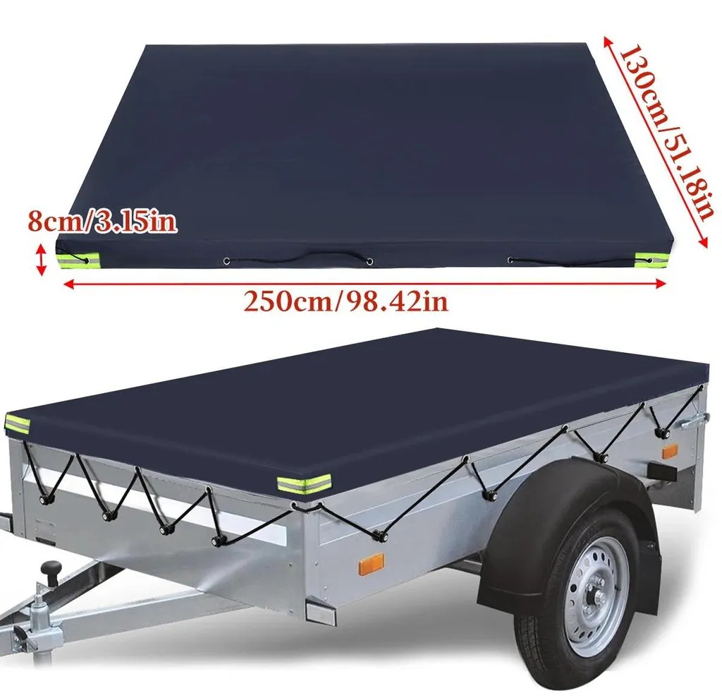 Housse de protection pour remorque imperméable 250 x 130 cm grise