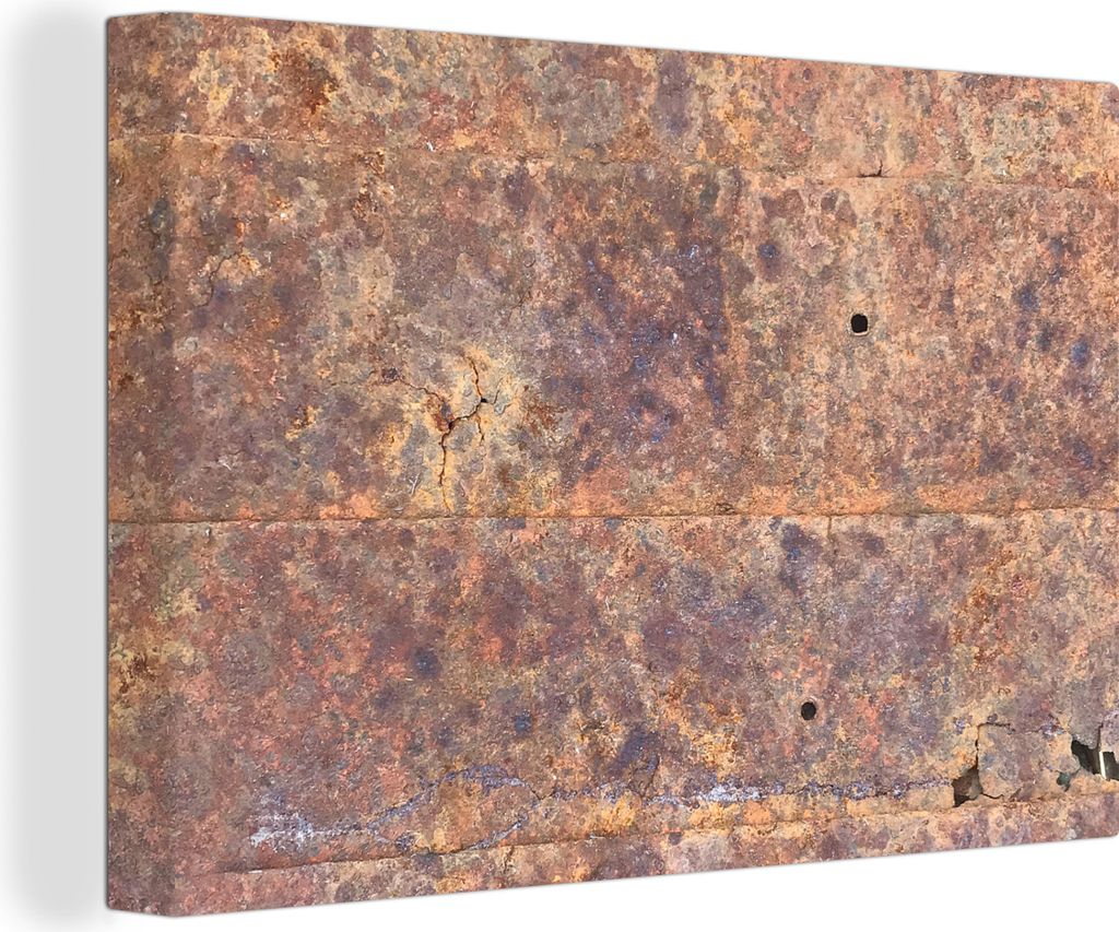 OneMillionCanvasses - Leinwandbilder - 150x100 cm, Bleche - Rost - Stahl, Wandbilder Kunstdruck Wanddekoration - Foto auf Leinwand - Gemälde auf...