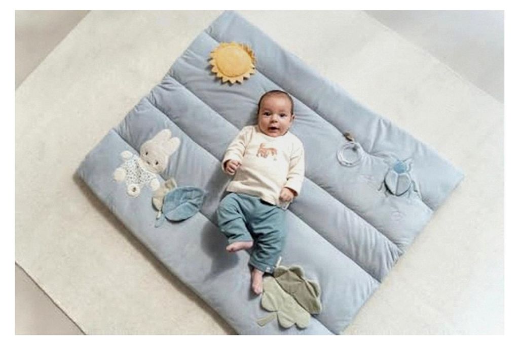 Miffy Krabbeldecke Spieldecke Activity Matte Baby (80x100 cm) Hase Miffy blau