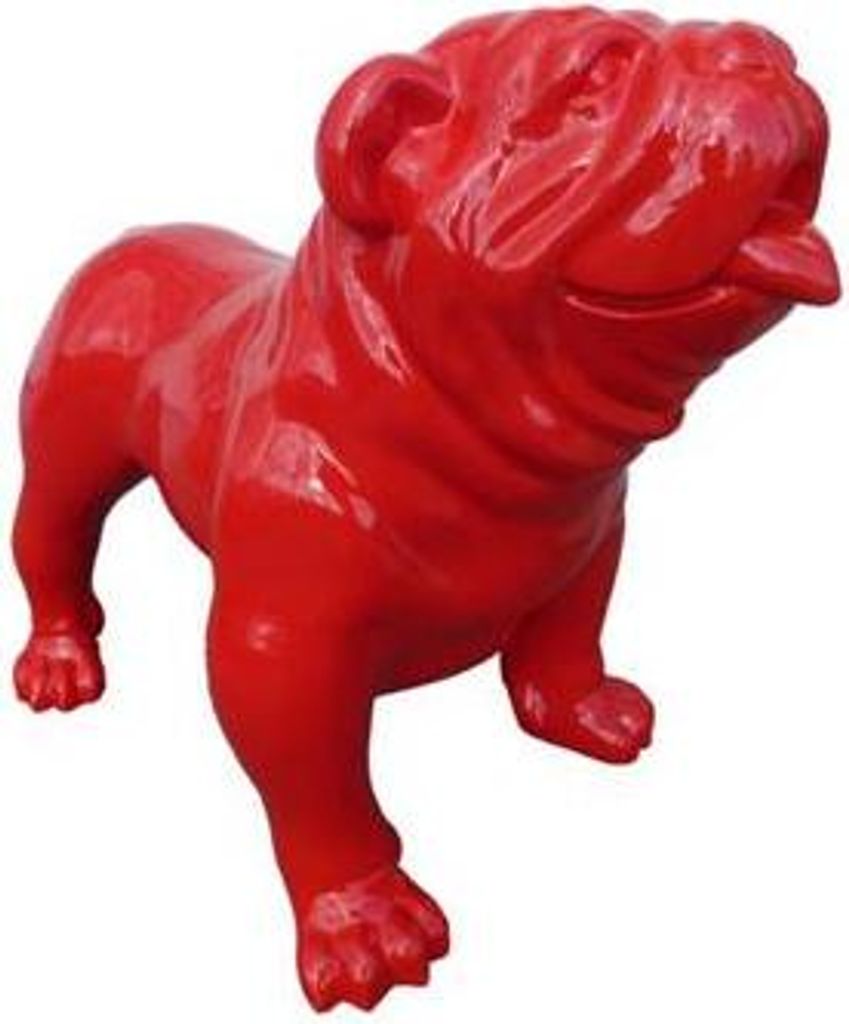 Hund figur abstrakte figuren statuen moderne rot bemalt neu 74cm statue Skulptur