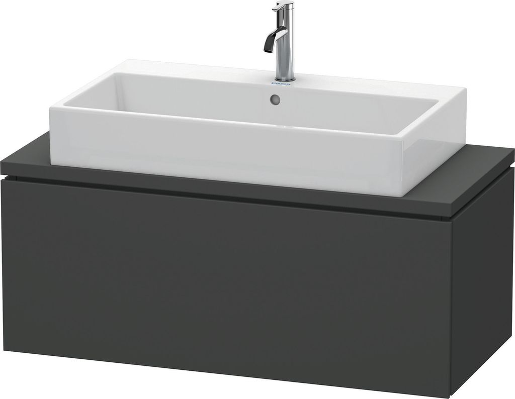 Konsolenunterschrank L-CUBE 400x1020x477mm graphit matt Produktbild 
