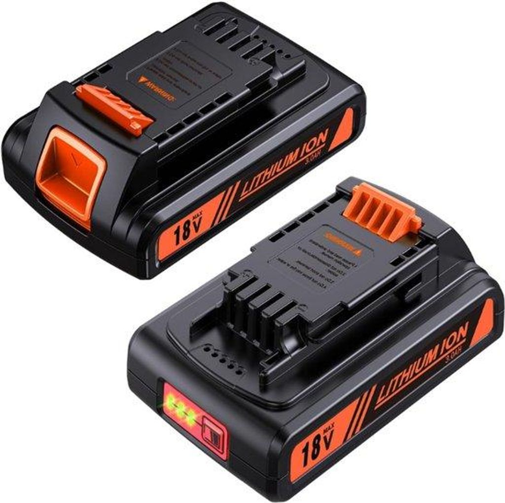 2x Ersatzakku 18V 3.0Ah Li-Ion für Gartengeräte
