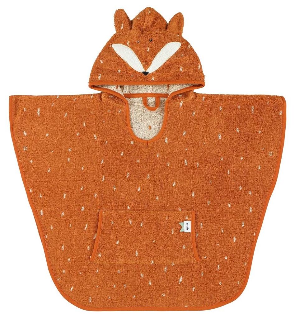 Trixie Poncho Kinder Badetuch Baumwolle Mr. Fox Orange