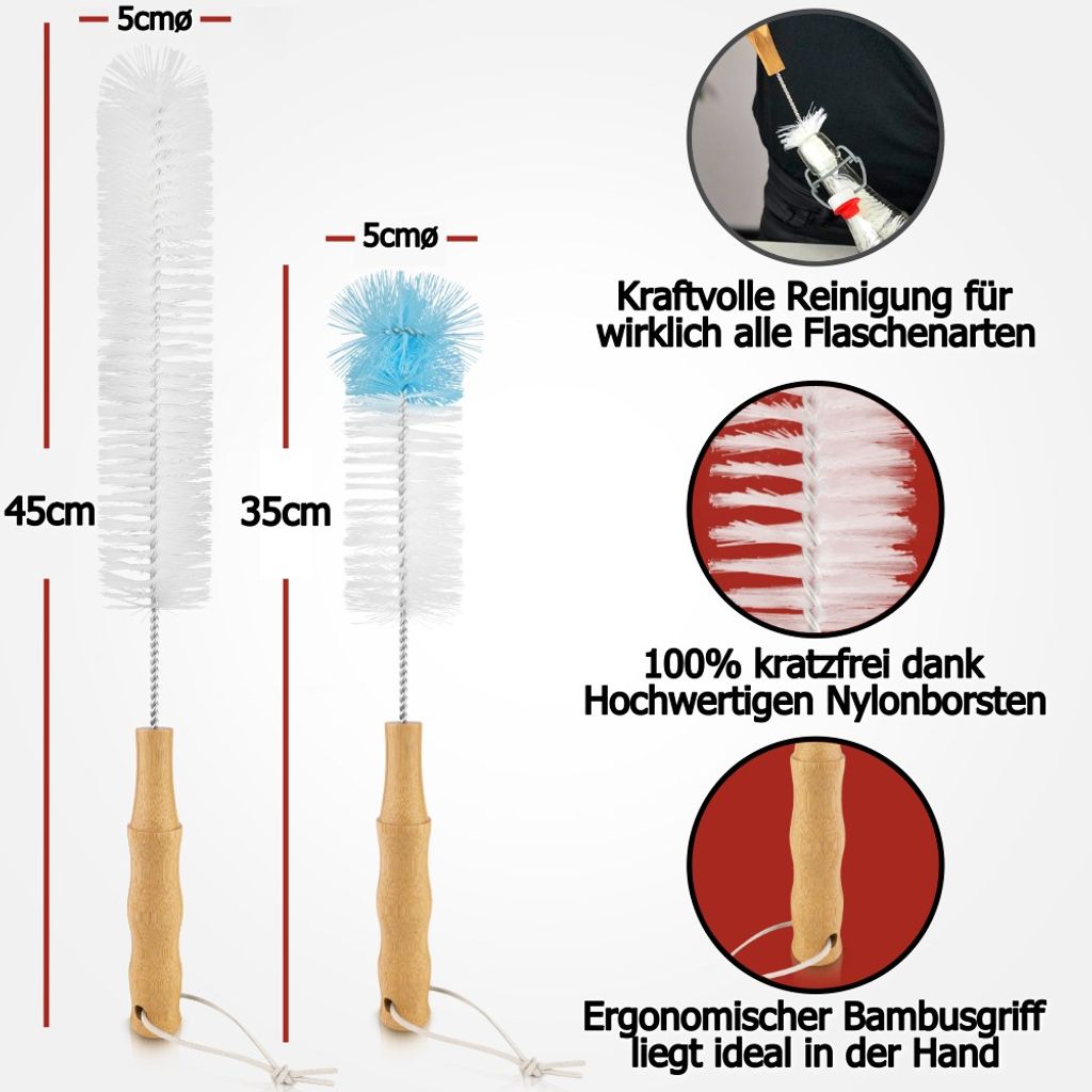 Trinkflaschen/Sportflaschenbürste Nylonborste . 