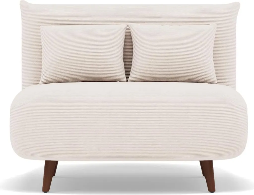 Fauteuil Clic-Clac Lumi 1 Place en Velours Côtelé Beige Très Confort