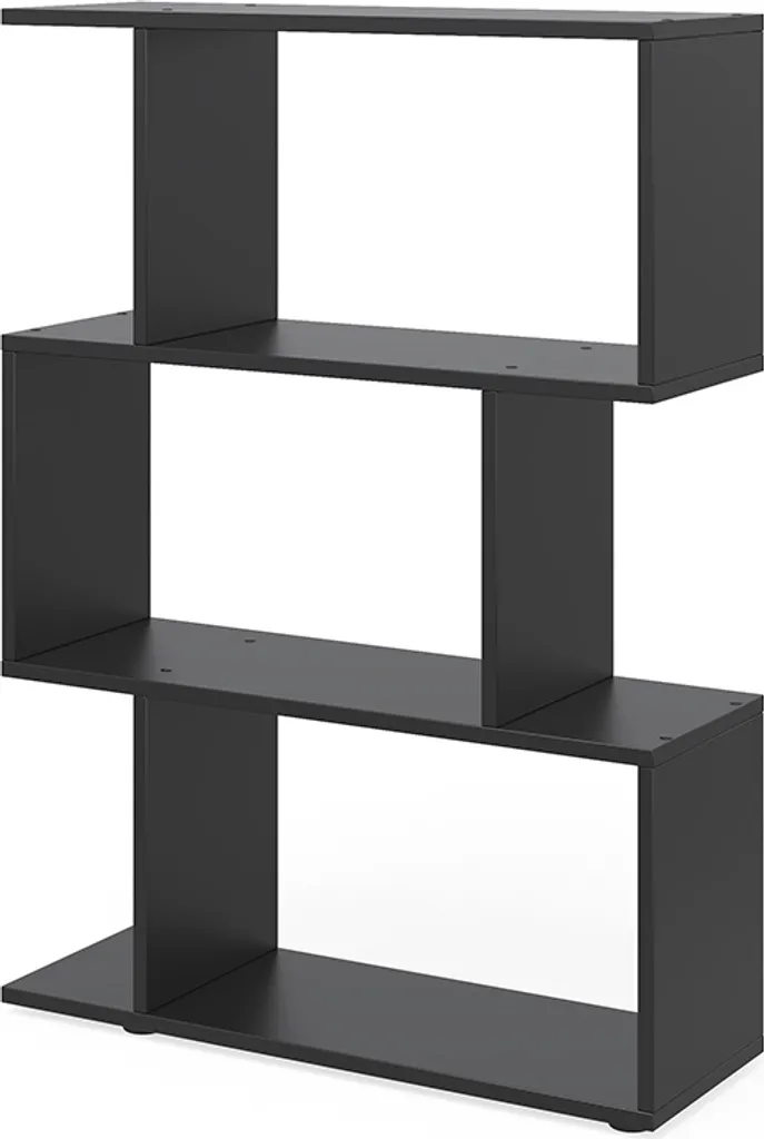Meuble séparateur Vicco Levio Noir 70x97,4cm avec 6 Casiers de Rangement