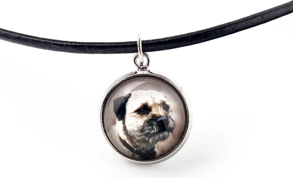 Border terrier - collana con ciondolo con la tua foto, gioiello realizzato a mano dal marchio Art-Dog