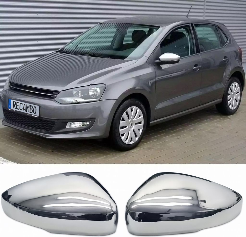 EDELSTAHL SPIEGELKAPPEN für VW POLO V | Typ 6R, 6C | 2008-2017