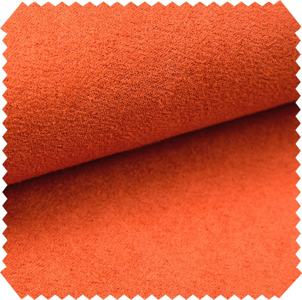 novely ALPEN Polsterstoff im Wildleder-Look - Velours-Microfaser-Möbelstoff - Pflegeleichte Meterware 1lfm - Farbe: 48/46 Rot-Orange