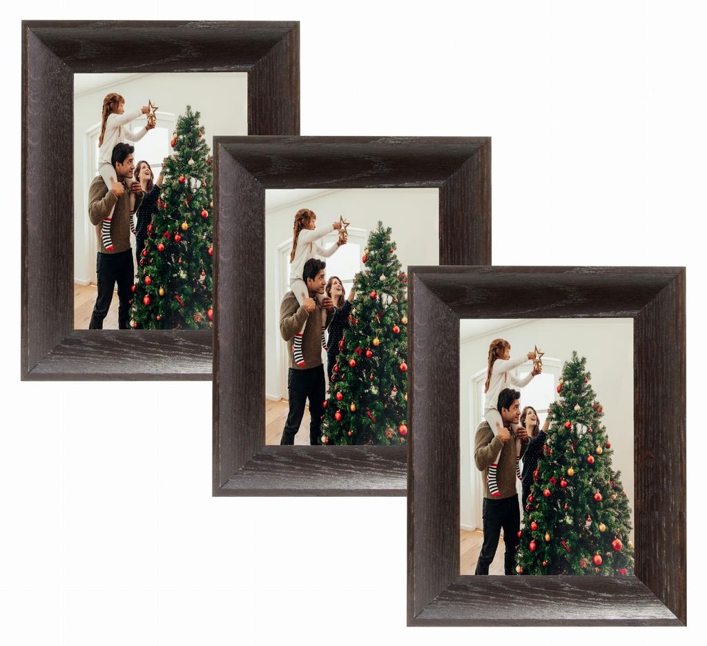 Set mit 3 Holzbilderrahmen, 10x15, dunkle Eiche, BD Art Produktbild 