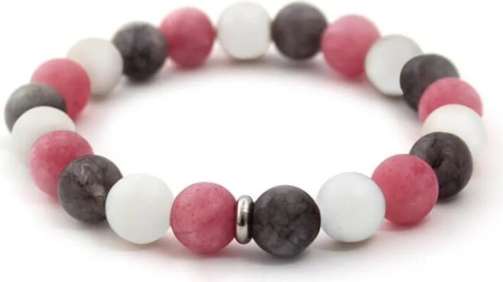 Bracelet de perles jade MINK85/17 pour méditation et bien-être zen