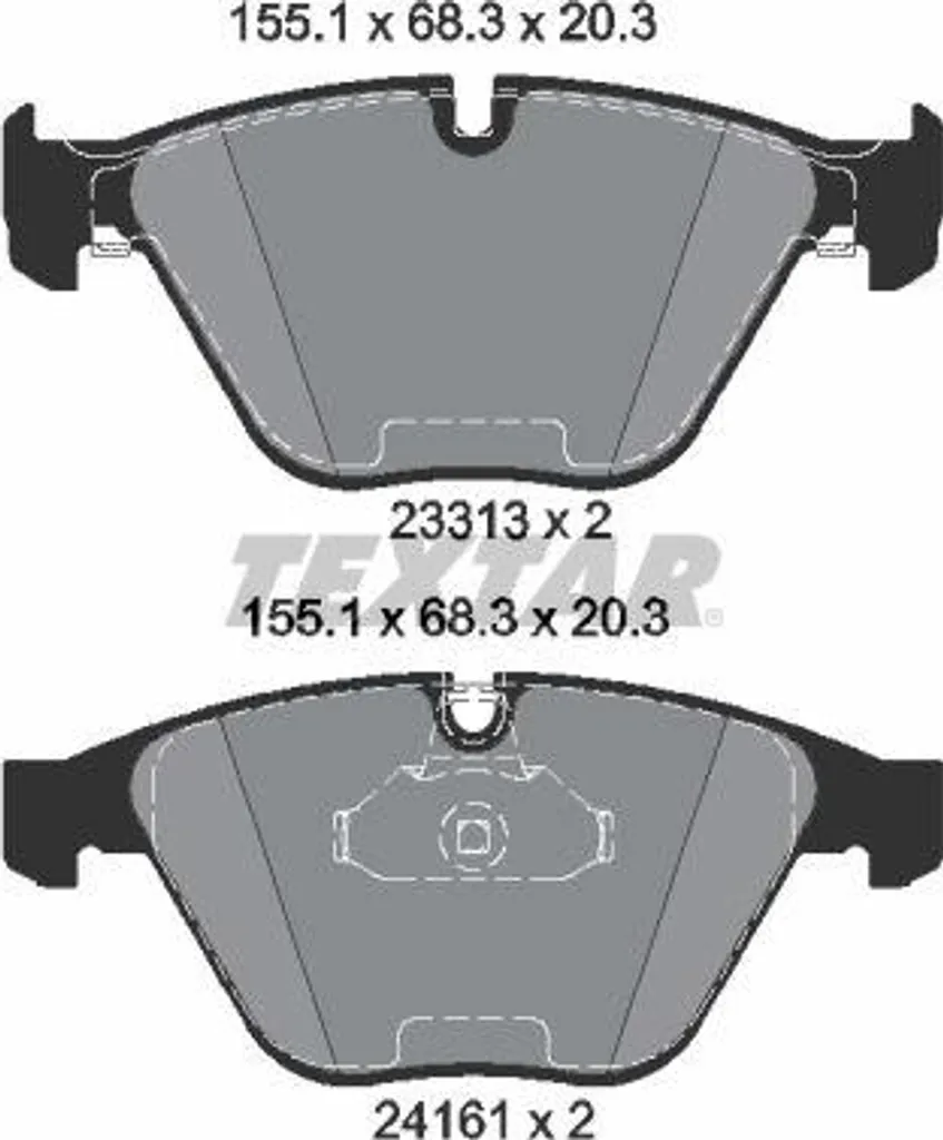 Plaquettes de frein Textar 2331303 pour BMW Série 3 E90 E92 et X1 E84