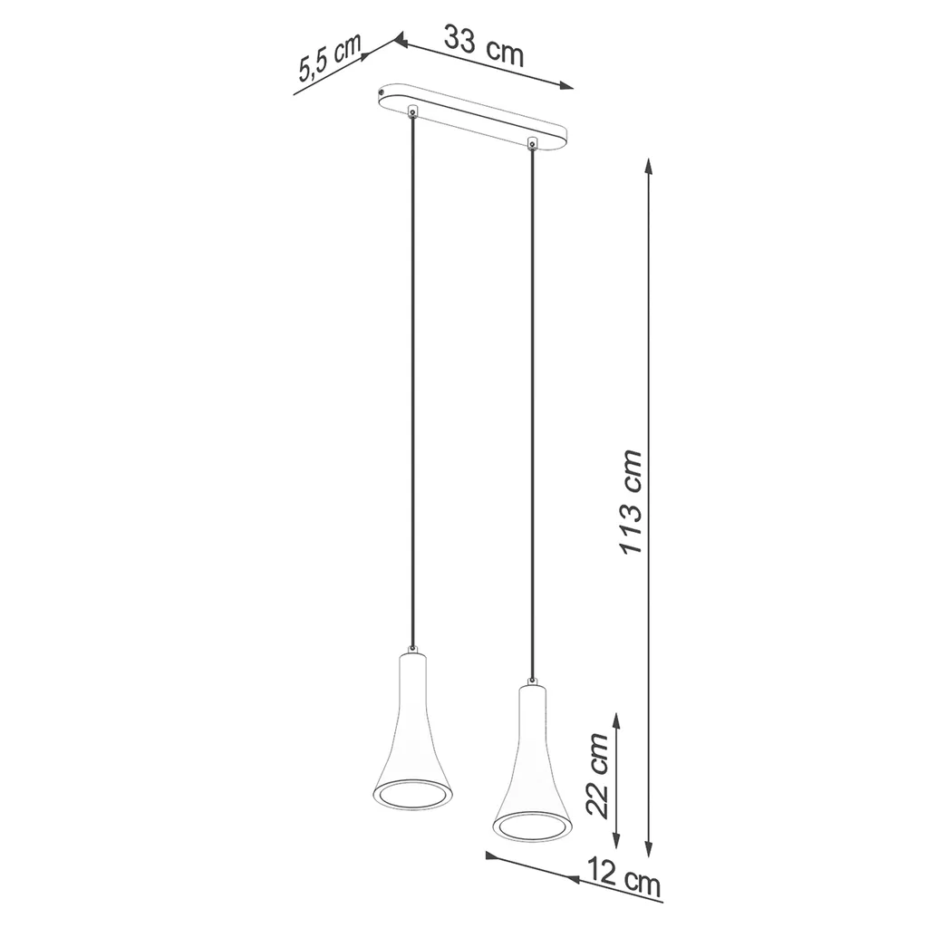 Suspension REA 2 en béton : éclairage puissant pour grandes tables