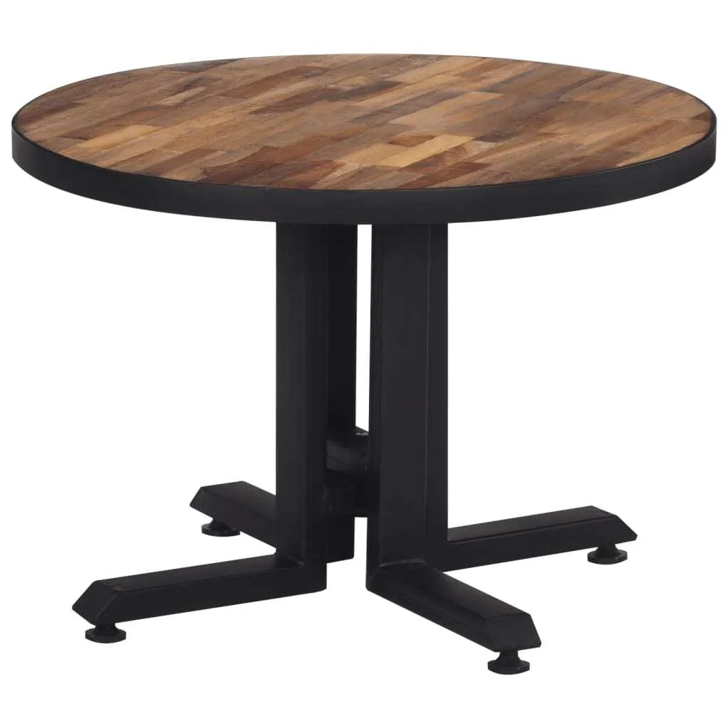 Petite table basse ronde 55 cm en teck massif pour espace détente