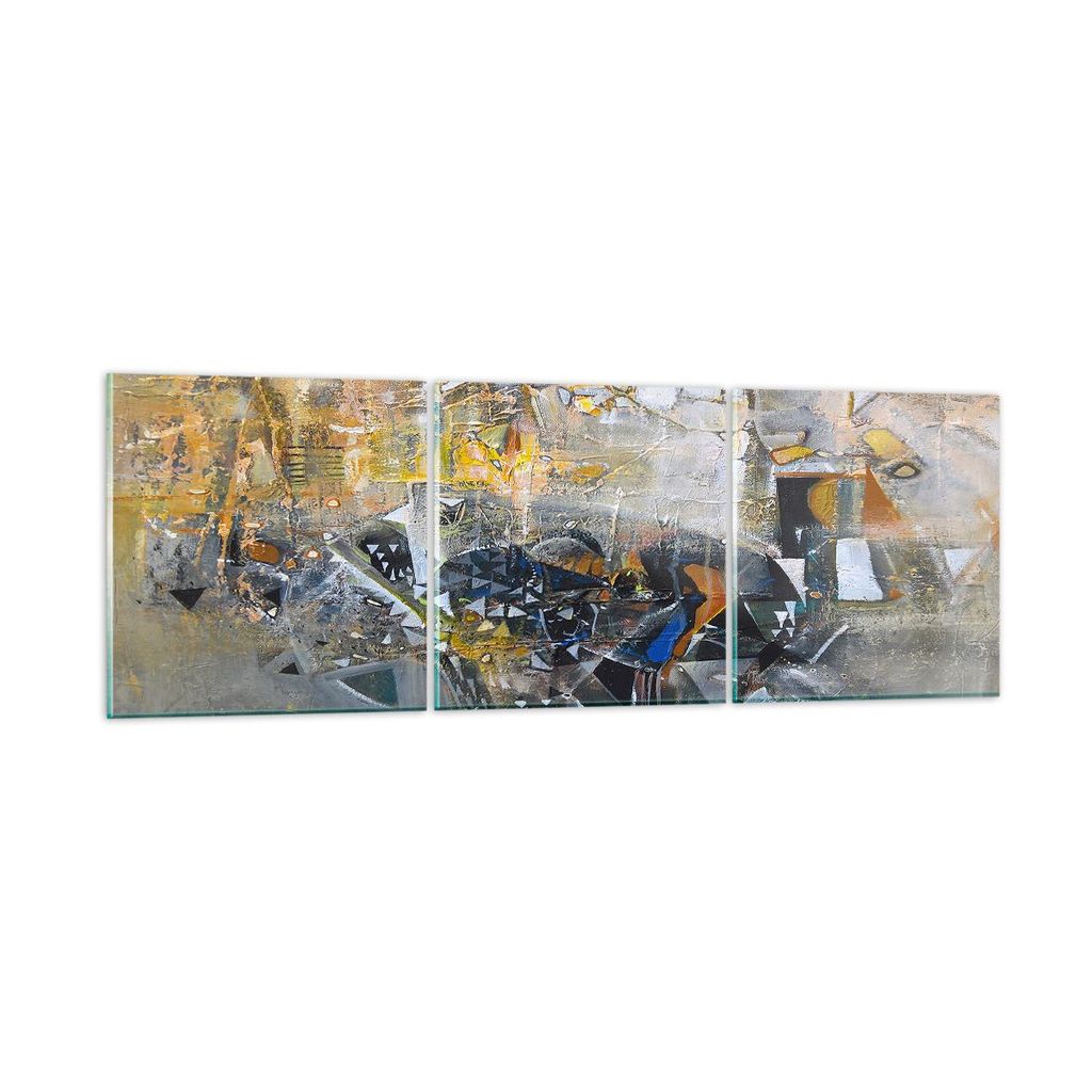 Bilder auf glas - Abstraktion modern - 90x30cm - Glasbilder - Wandbilder - Kunstdruck - zum Aufhängen bereit - Wanddekoration aus Glas - Glas Bild...
