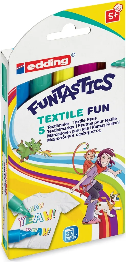 Feutres pour tissu edding 17 Funtastics lot de 50 marqueurs textiles