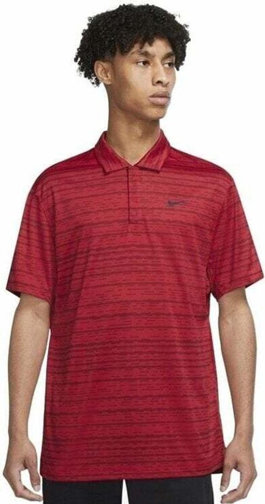 Nike Dri-Fit Tiger Woods Advantage Stripe Red/Black/Black M Polo-Shirt