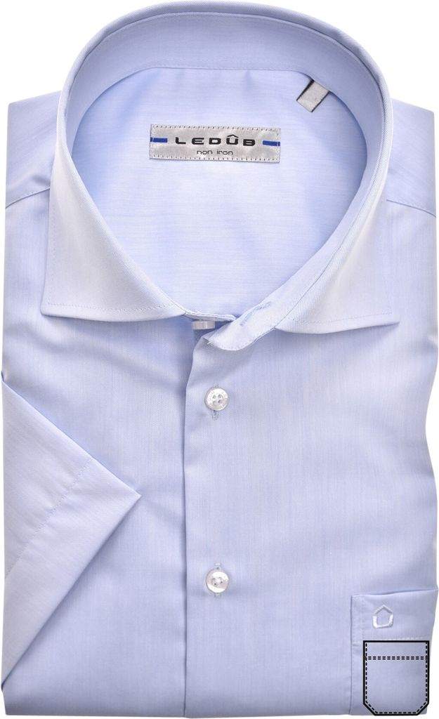 Kurzarmhemd Ledub blau
