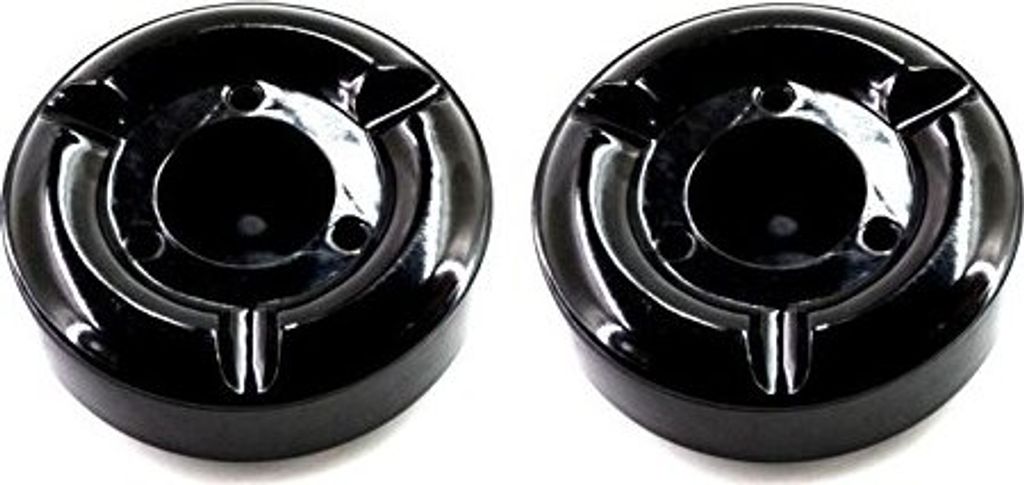2er Set Aschenbecher schwarz Melamin Sturmaschenbecher Tischaschenbecher