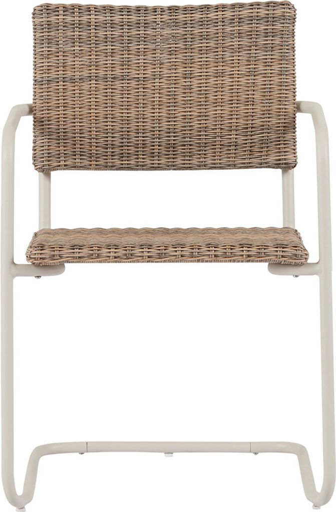 Camille Gartenstuhl Polyrattan natur, grau.