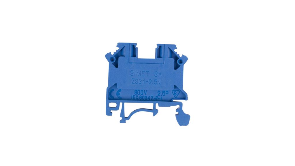 Geschraubter Busverbinder ZUG, neue Serie, 2.5 mm2, TS 32.35, 1 Spur, blau ZSG1-2.5NS Simet