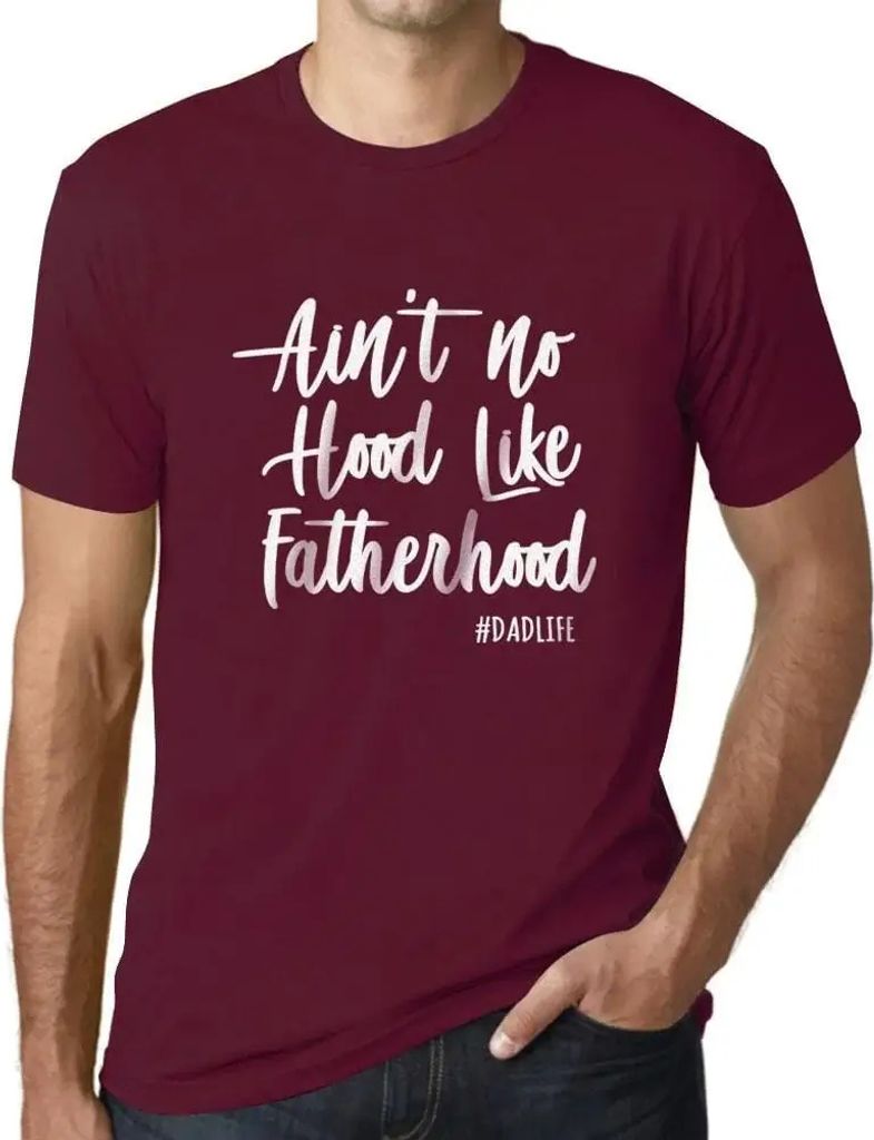 Herren Grafik T-Shirt Es gibt kein Viertel wie die Vaterschaft – Ain't No Hood Like Fatherhood – Öko-Verantwortlich Vintage Jahrgang Kurzarm L...