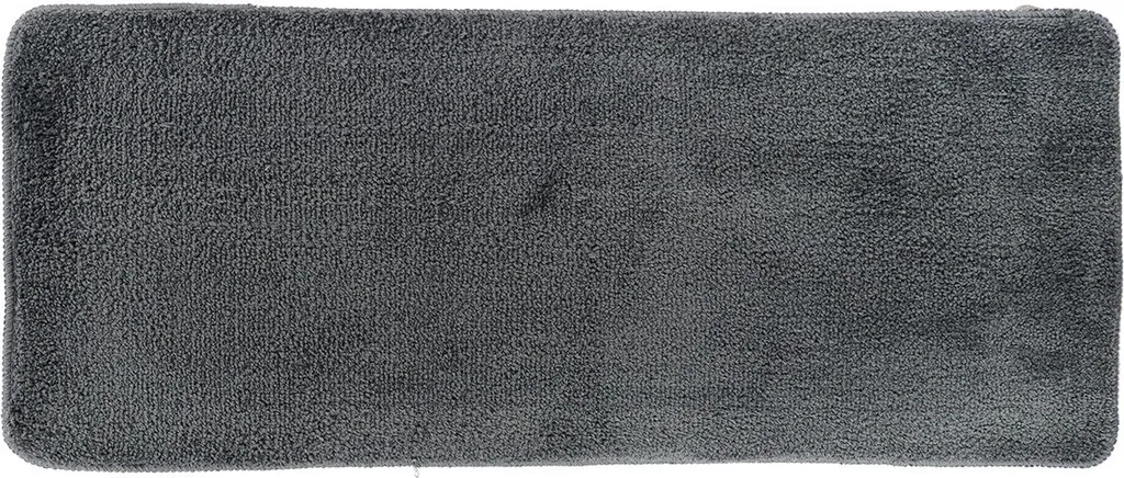 Tapis de bain 50x120 cm gris foncé - Textile doux et séchage ultra rapide