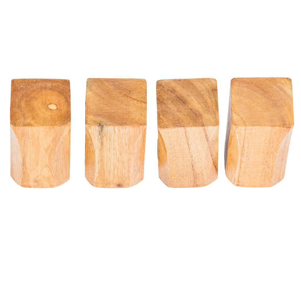 Carrom-Füßchen zum Unterstellen - 4 Stück - 5 x 3 cm - um Ihr Board zu vergrößern