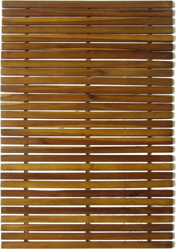 Caillebotis de Douche en Acacia - Lot de 3 Tapis de Sol - 80 x 50 cm