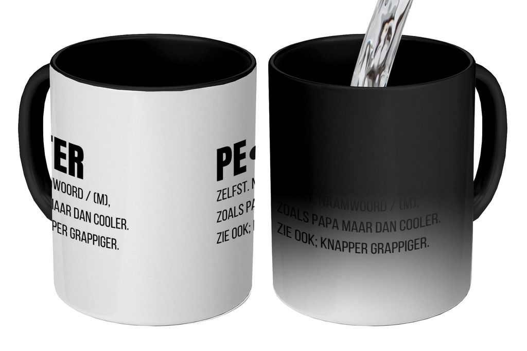 KitchenYeah Zauber Tasse Zaubertasse Magic Zitat - Sprichwörter - Peter 350 ml Farbwechsel Becher Geschenk Geschenkidee - Magic-Tasse - Fototass...