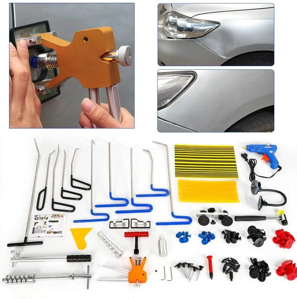 Kit débosselage 103 pièces avec pistolet à colle et extracteur pro
