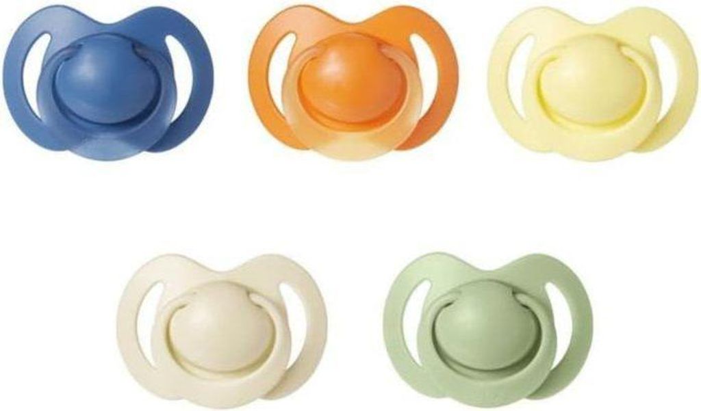 5er-Pack kiefergerechte Schnuller – – Silikon – 18–36 Monate – Mehrfarbig