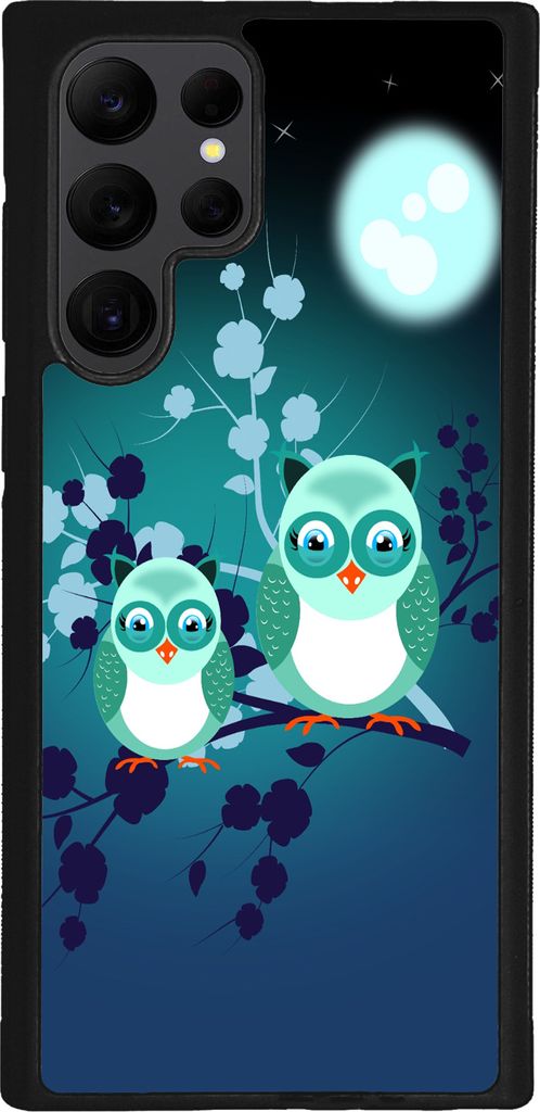 TPU Silikon Hülle für Samsung Galaxy S25 ULTRA Handy Cover Case Schutzhülle Handyhülle Bumper MOTIV 42 Eulen