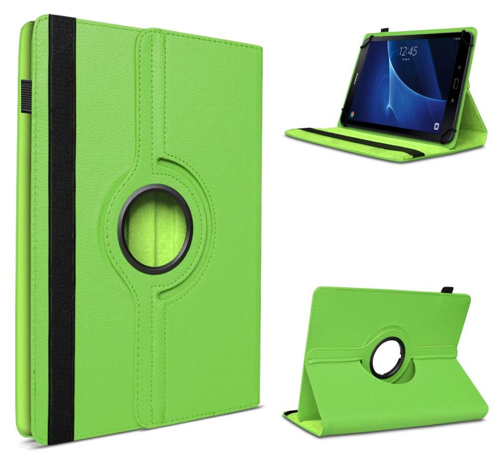 Schutzhülle für Samsung Galaxy Tab A6 10.1 2016 Tablet Hülle Tasche 360° DrehbarFarbe 360 Uni:Grün