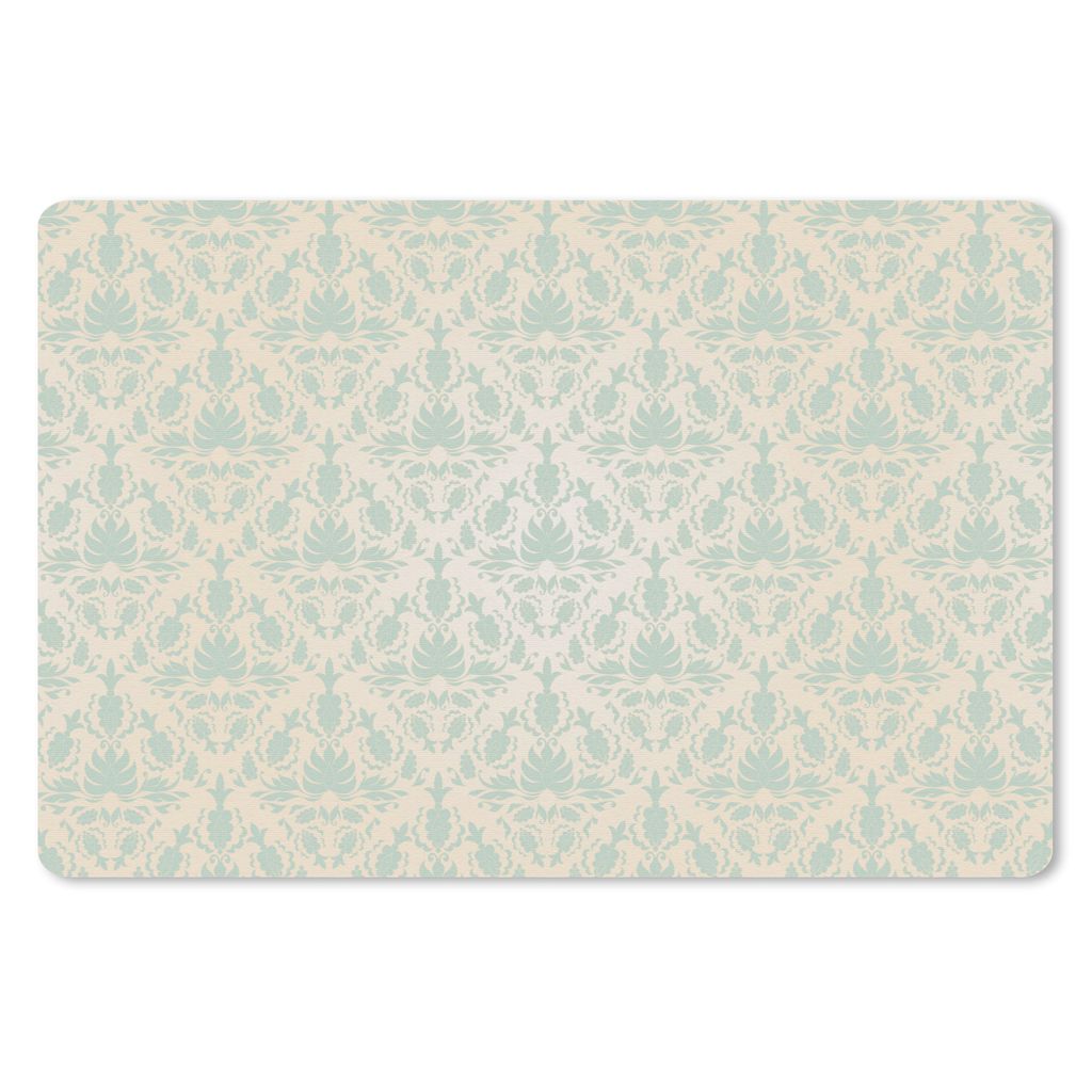 MuchoWow Schreibtischunterlage Damast - Vintage - Pastell - Design 60x40 cm - XXL Mauspad - Großes Mauspad