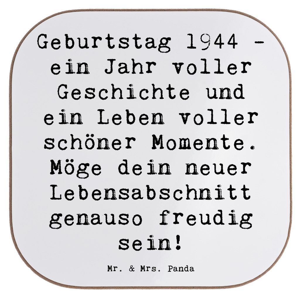 Mr. & Mrs. Panda Getränkeuntersetzer Spruch 1944 Geburtstag Produktbild 