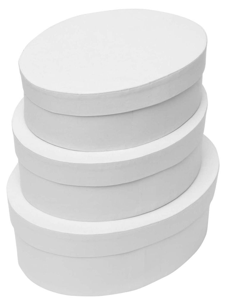 Colorations - Pappmaché-Boxen oval, 3 Stk.