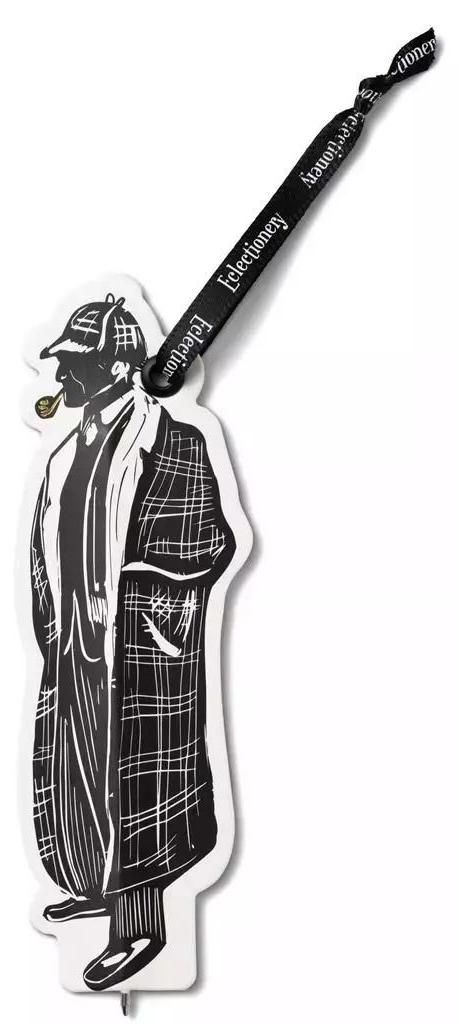 Lesezeichen mit Kugelschreiber Sherlock Holmes